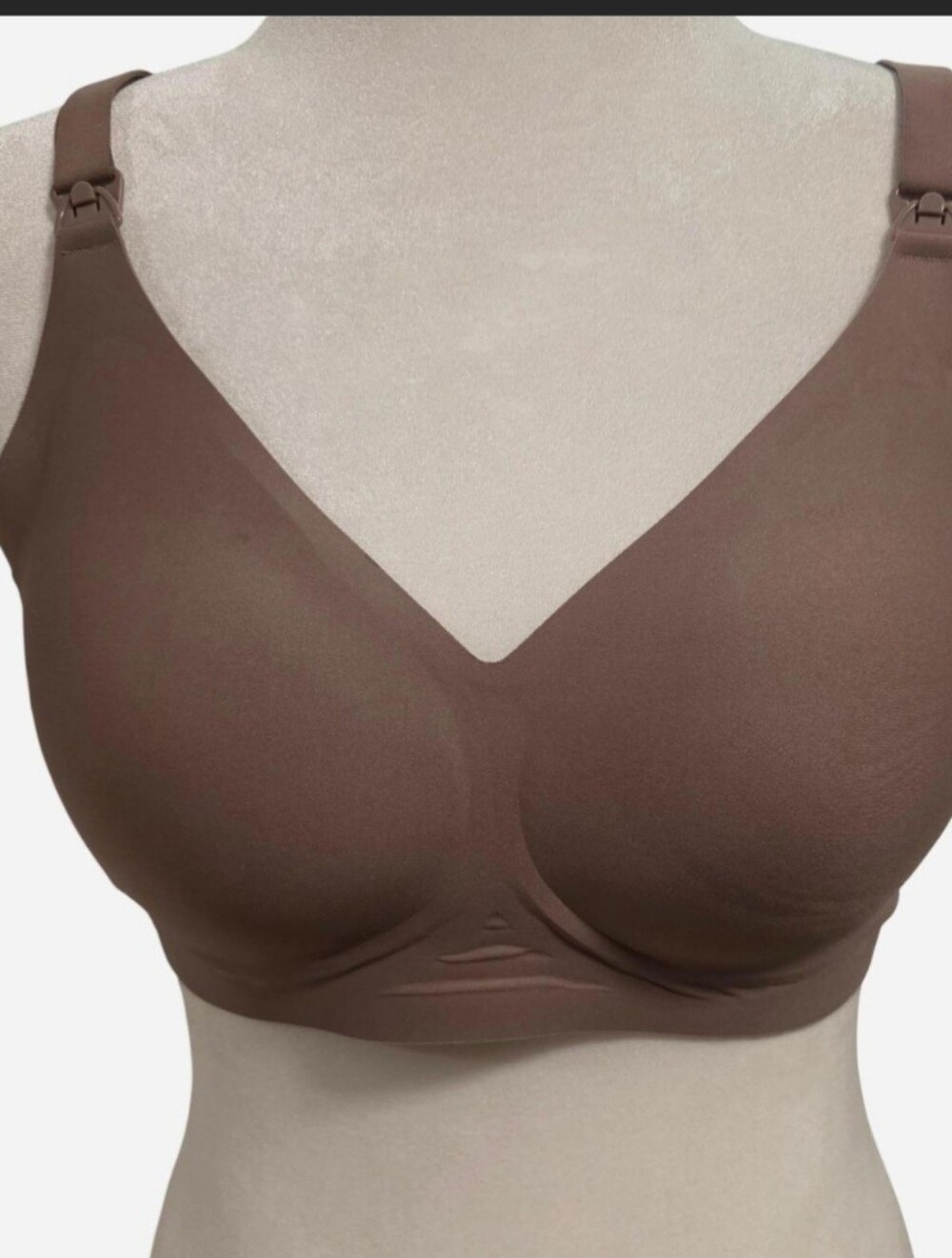 Seamless Brown Nursing Bra 2XL